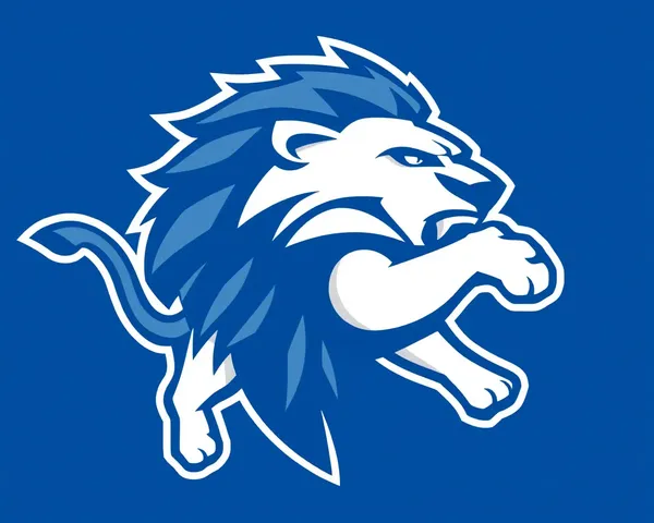 Logo del equipo NFL auténtico de los Leones de Detroit en formato PNG