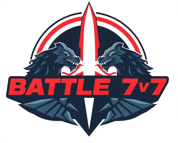 Logotipo de 7v7 de Combate en Estilo PNG