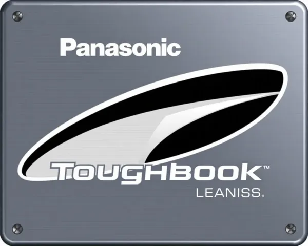 Logotipo de Toughbook Panasonic mostrado en 9