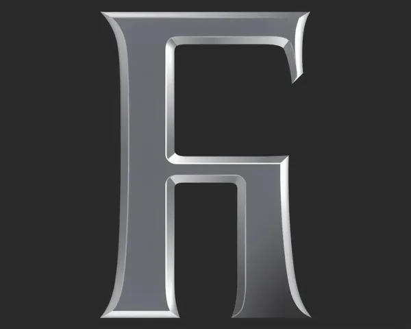 Logotipo de letra F de plata en formato de archivo PNG encontrado