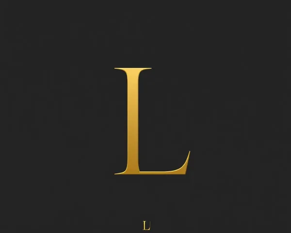 Logotipo de letra L de oro en estilo de fuente PNG