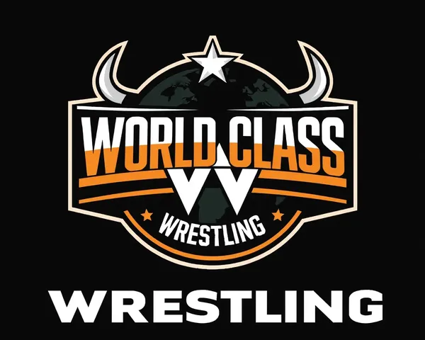 Logotipo de lucha libre de clase mundial simple PNG