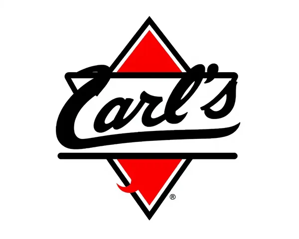 Logotipo transparente de Carl's Jr, diseño de imagen