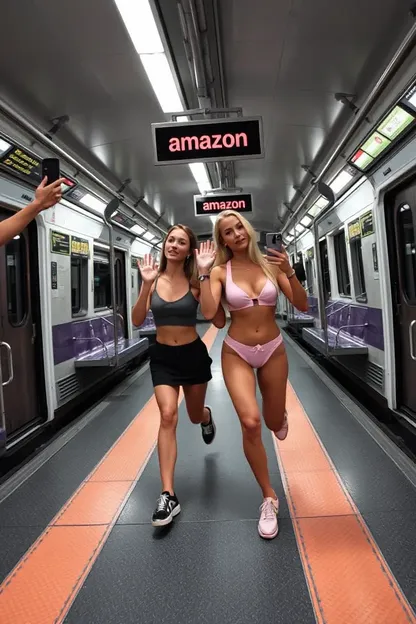 Lora Cross: Un Tren de Amazonas con Posición de Chicas Corriendo