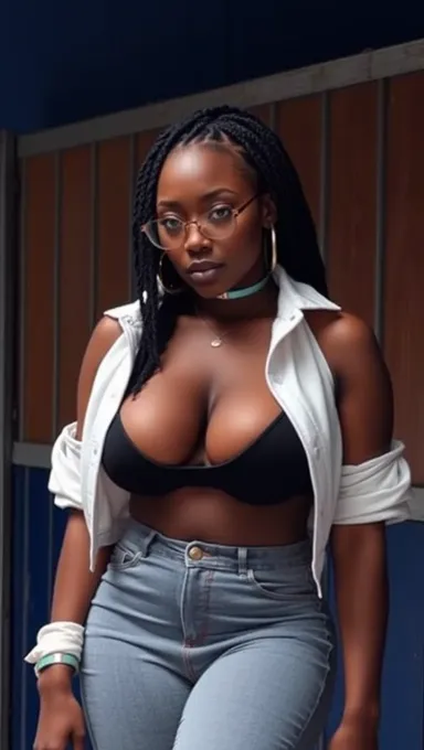 Los Grandes Pechos de su Ebony Sonrienta son un Verdadero Milagro