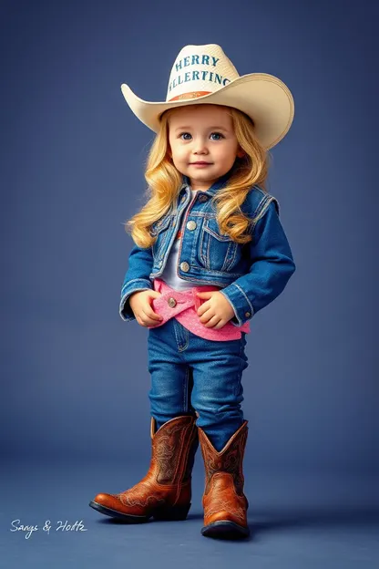 Los botas de cowboy de la niña son perfectas