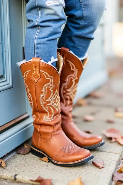 Los botas de cowboy favoritos de la niña pequeña