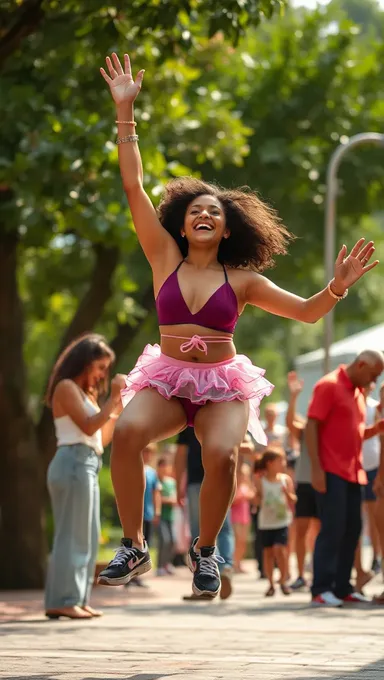 Los pechos bamboleantes desnudos en el video musical