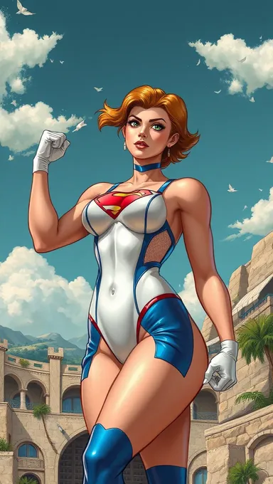 Los pechos de la fuerza de Power Girl