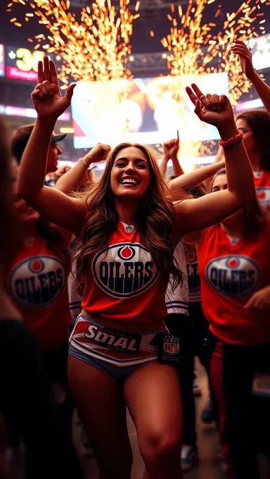 Los senos del fan de los Oilers provocan controversia al hacer un flash