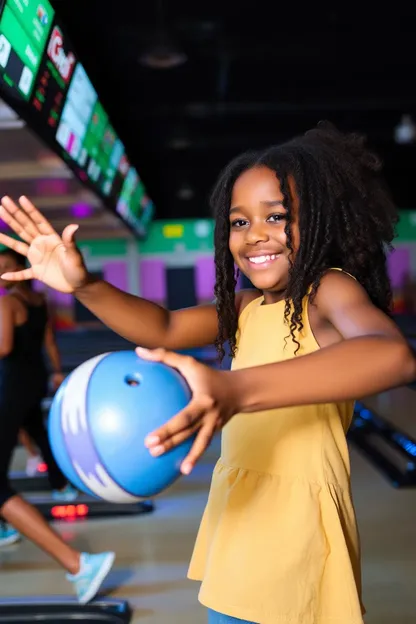 Los sueños de bowling de la niña negra toman forma