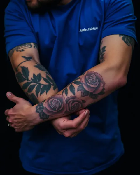 Los tatuajes de hombres destacan rosas