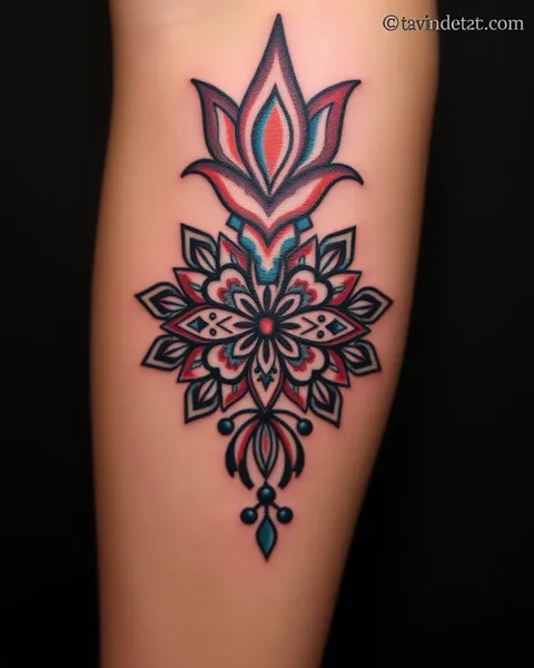 Mandala para diseño de tatuaje y simbolismo