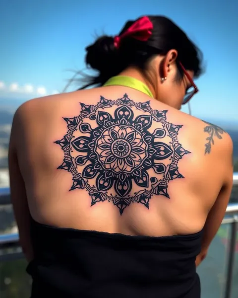 Mandalas en el arte de tatuaje significando fortaleza interior y sabiduría