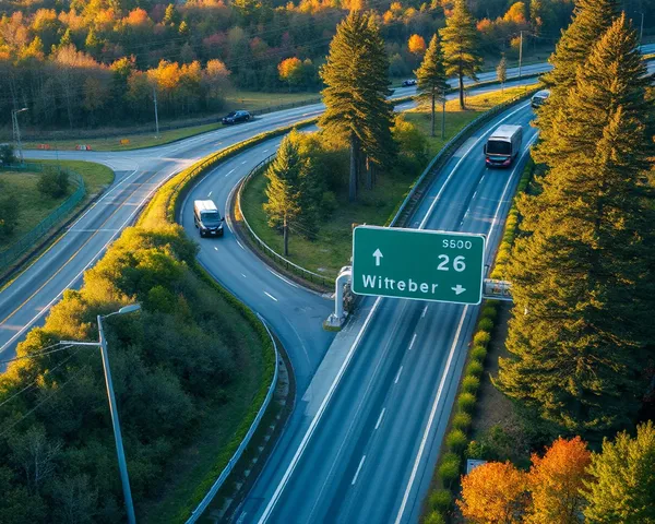 Mapa de direcciones de ruta de Interstate 26 en formato PNG