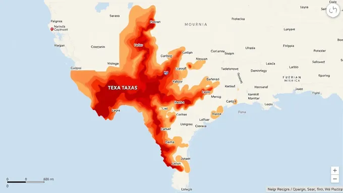 Mapa de incendios forestales de Texas 2025 dañados