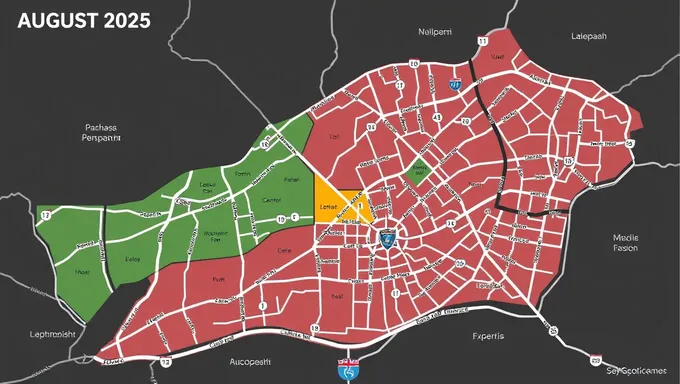 Mapa de la exposición para la fecha de agosto de 2025