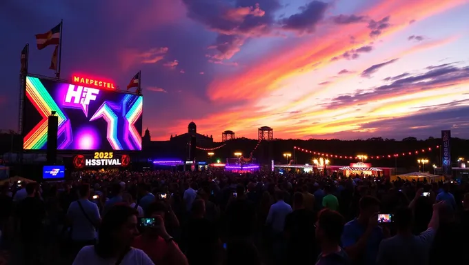 Mapa de los terrenos del festival de Hfstival 2025 en el estadio Nacional