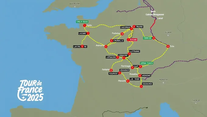 Mapa de ruta de Tour de Francia 2025: incluye etapas montañosas