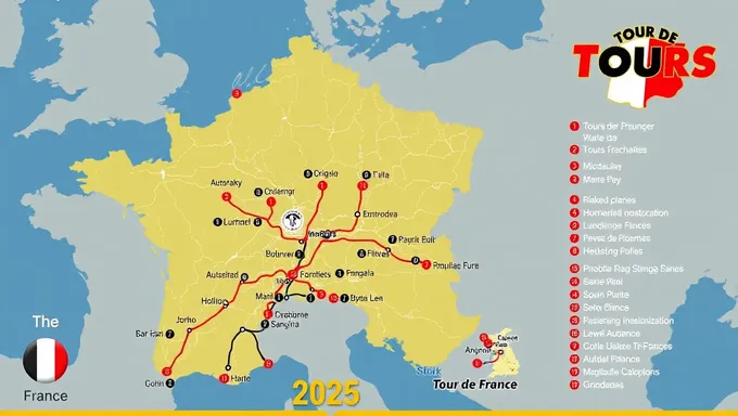 Mapa de ruta de Tour de Francia 2025: nuevas etapas