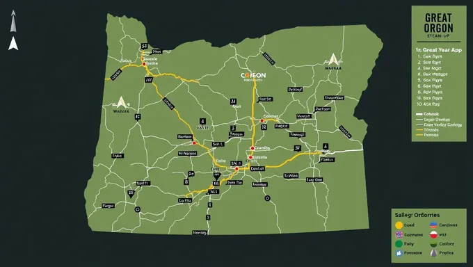 Mapa para el evento de Steam-Up 2025 de Oregon