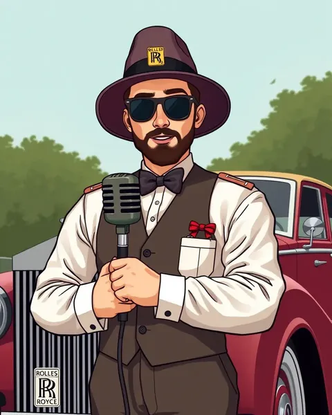 Marcador de coche vintage con ilustración de Rolls-Royce clásico