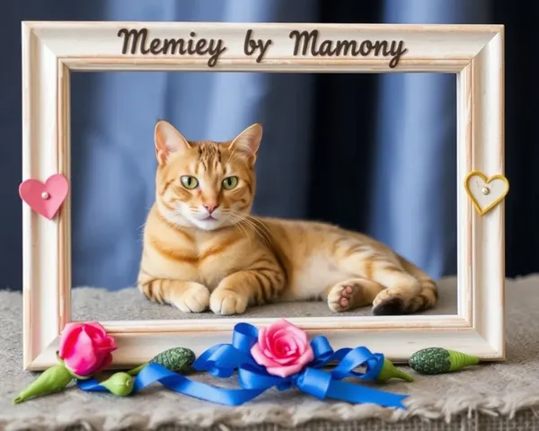 Marco de foto de gato para recordar memorias vivas