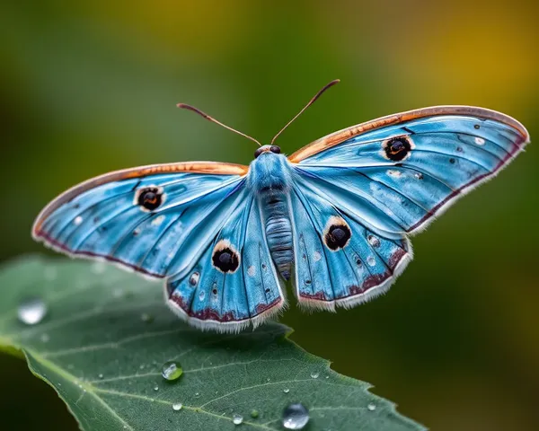 Mariposa luna azul transparente en formato PNG gratuito