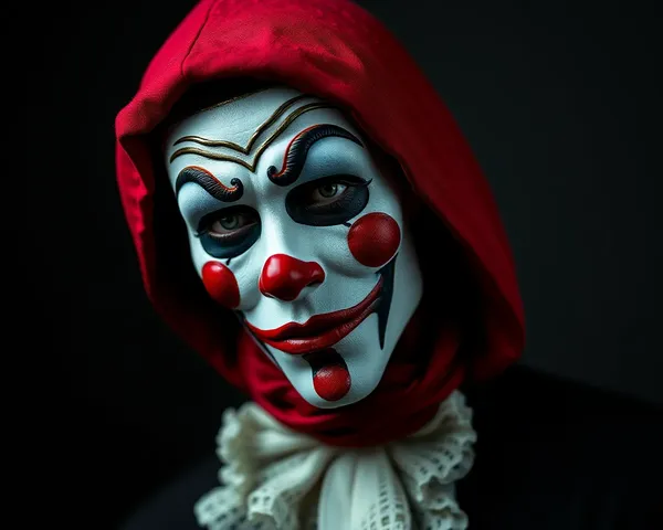 Mascara de payaso sicario PNG perfil de hombre