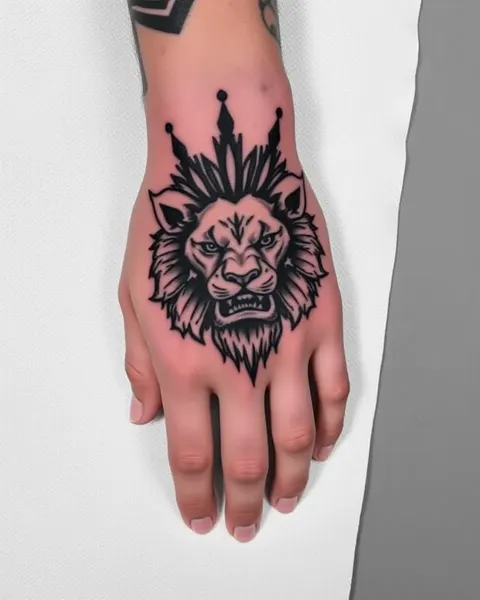 Mejores Ideas de Tatuajes de León en la Mano para Hombres