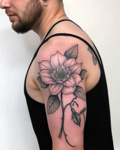 Mejores ideas de tatuaje de flor para hombres para inspiración