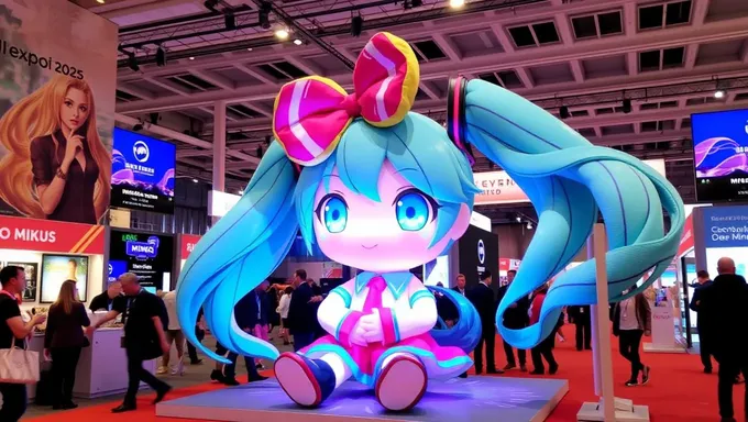 Miku Expo 2025 Presenta Gran Muñeca de Miku en Exhibición