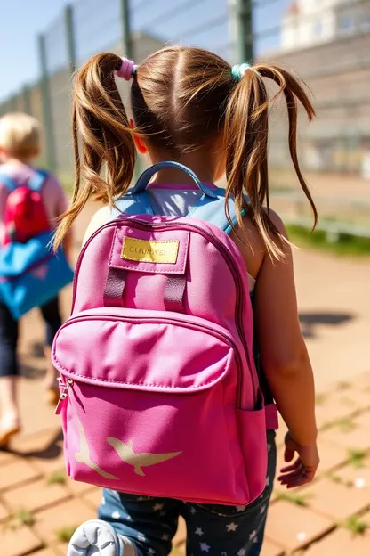 Mochila de chicas para un juego al aire libre delicioso