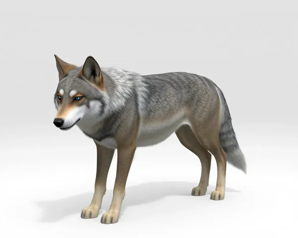 Modelo 3D de lobo gratuito en archivo PNG para descargar