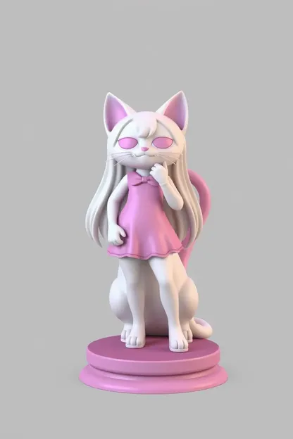 Modelo de Gato 3D Impresión Libre STL de Gato