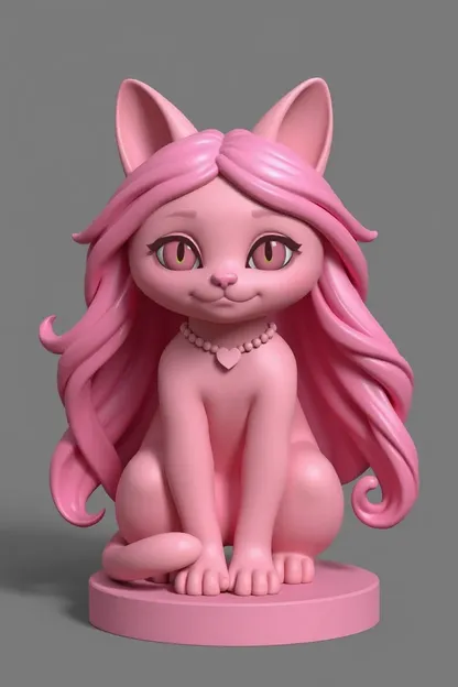 Modelo de gato de 3D STL de chica libre descarga