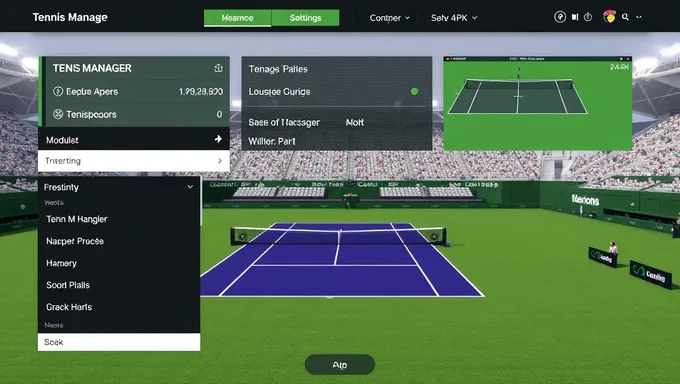 Mods de Tennis Manager 2025: Actualizaciones del modo de carrera