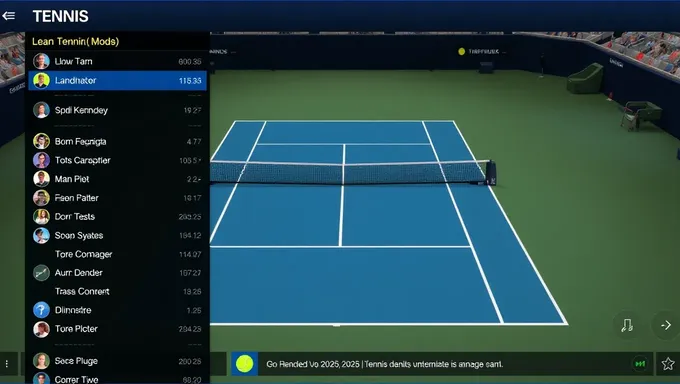 Mods de Tennis Manager 2025: Gráficos y Sonido Aumentados