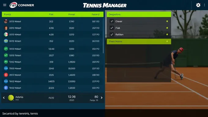 Mods de Tennis Manager 2025: Nuevos Jugadores y Canchas