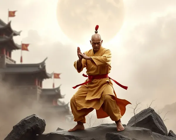 Monje Shaolin PNG guerrero chino antiguo