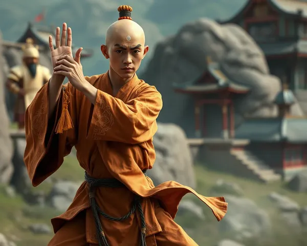 Monje Shaolin PNG: Monje Budista Tradicional