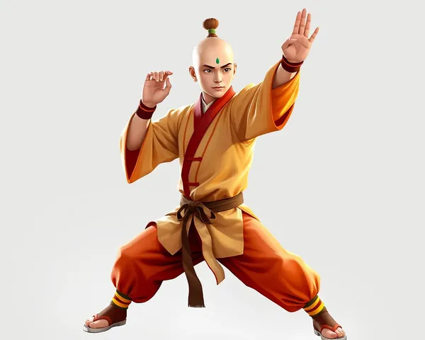 Monje Shaolin en formato PNG, guerrero chino tradicional