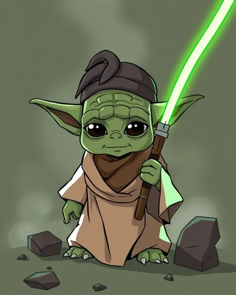 Mostrador de Imágenes de Cartones de Yoda, Sabio y Poderoso Jedi