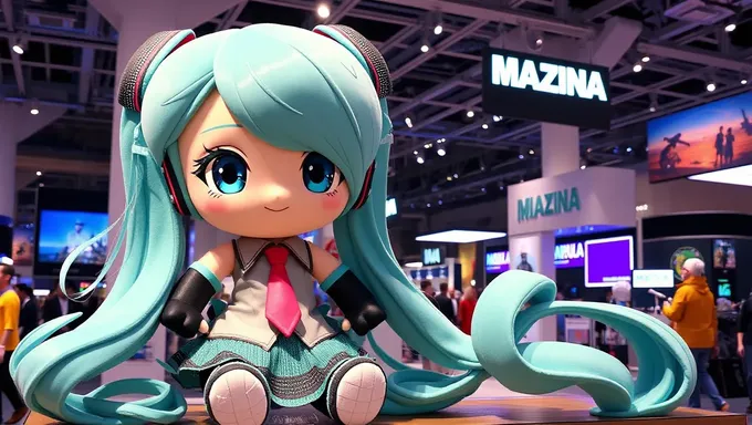 Muestra de Miku Expo 2025 Colección de Peluches de Miku Grande