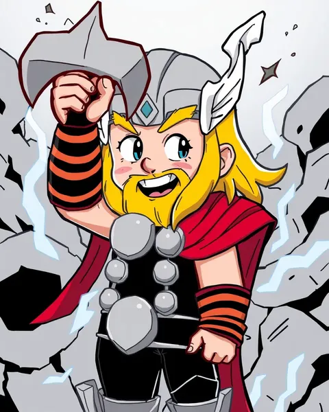 Más imágenes de Thor de dibujos animados para los fanáticos para disfrutar