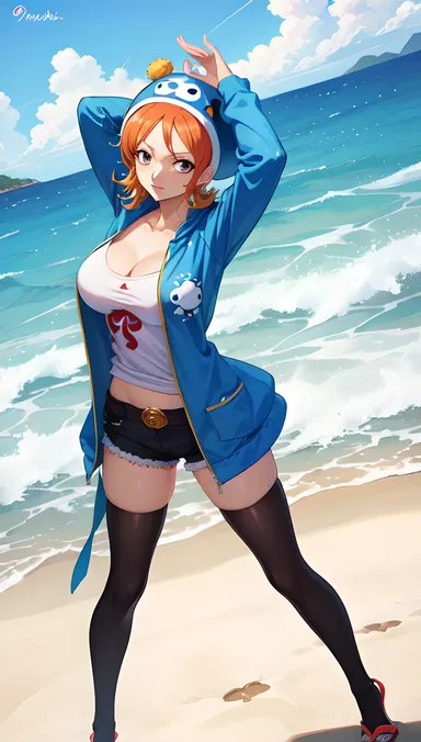 Nami R34 se destaca en la serie de anime de One Piece