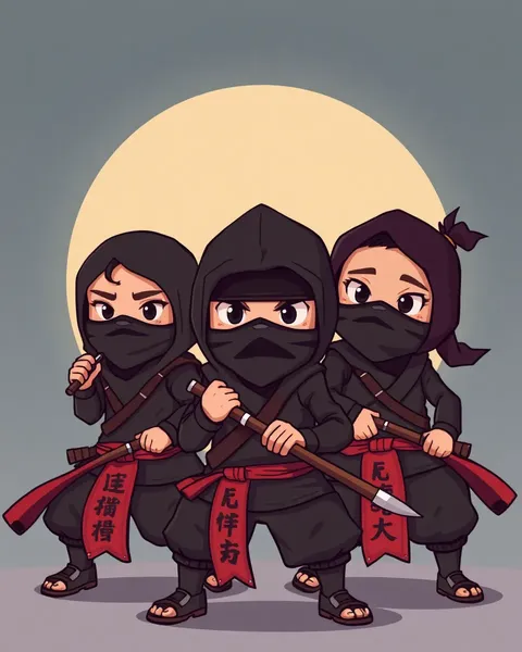 Ninjas en Imágenes de Cartones Fantásticas