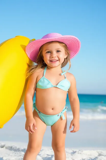 Niña Pequeña en un Biquini Miniatura