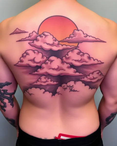 Nubes de tatuaje: arte corporal nuboso