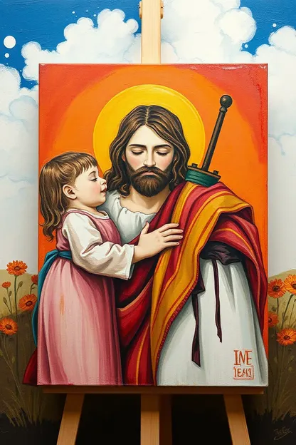 Obra maestra de niñas: pintura de Jesús